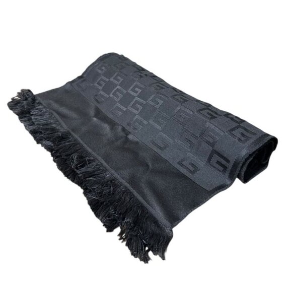 Gucci Tom Ford Period Logo Allover Shawl Black